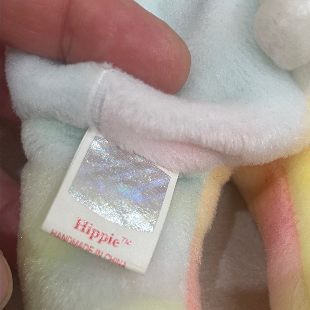 Ty Pastel Tie-Dye Bunny Plush - Yellow, Pink, Mint - Picture 4 of 5